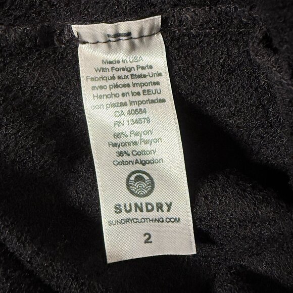 Evereve Sundry Funnel Neck Pullover Black Size 2 NWT - Picture 7 of 7